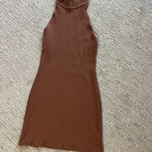 Reformation Cocoa Sleeveless Mini Dress